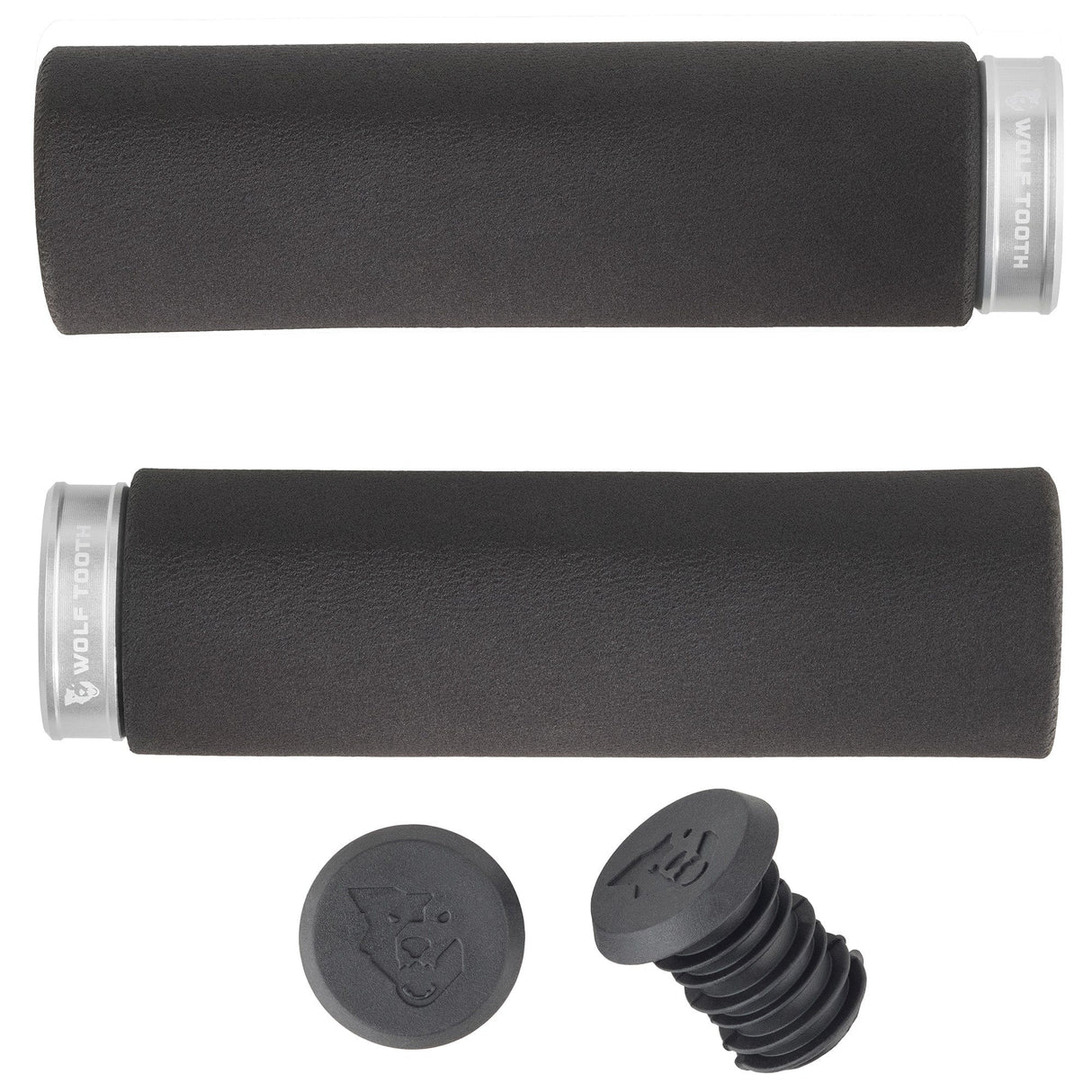 Wolf Tooth Fat Paw Lock - On Grips Raw Silver