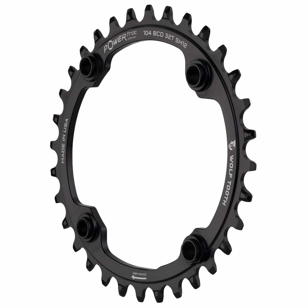 Wolf Tooth Oval 104 BCD Chainrings Black