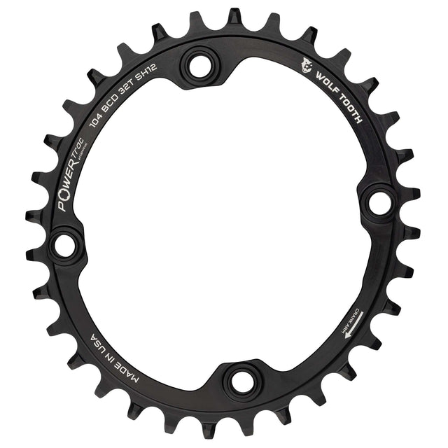 Wolf Tooth Oval 104 BCD Chainrings Black