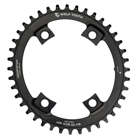 Wolf Tooth Oval 110 BCD Asymmetric 4 - Bolt Chainrings for Shimano Cranks Drop - Stop B