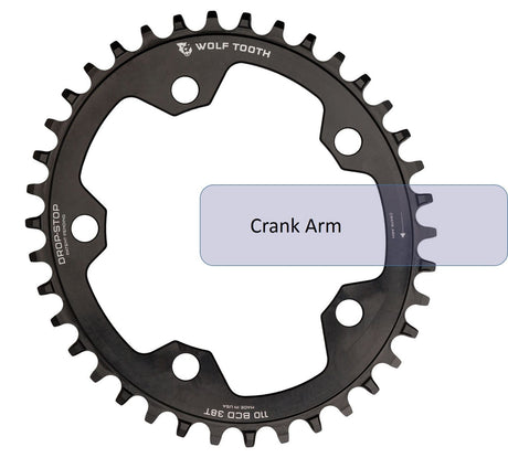 Wolf Tooth Oval 110 BCD Gravel / CX / Road Chainrings Drop - Stop B
