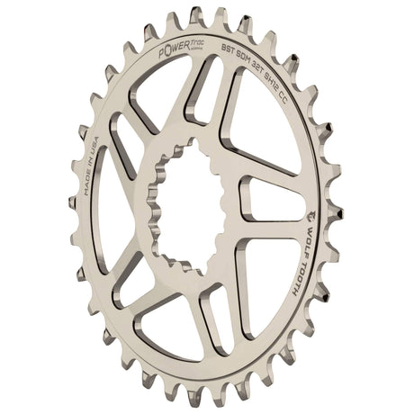 Wolf Tooth Oval Direct Mount Chainrings for Cane Creek and SRAM 3 - Bolt Cranks for Shimano 12spd Hyperglide+ Chain Nickel