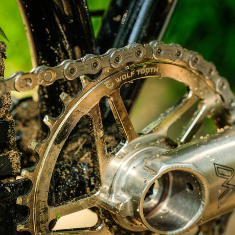 Wolf Tooth Oval Direct Mount Chainrings for Cane Creek and SRAM 3 - Bolt Cranks for Shimano 12spd Hyperglide+ Chain Nickel