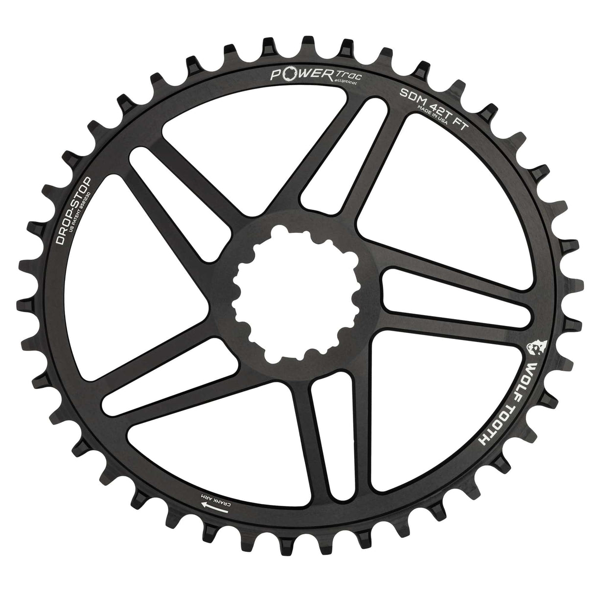 Wolf Tooth Oval Direct Mount Chainrings for SRAM 3 - Bolt Gravel / Road Cranks Drop - Stop B