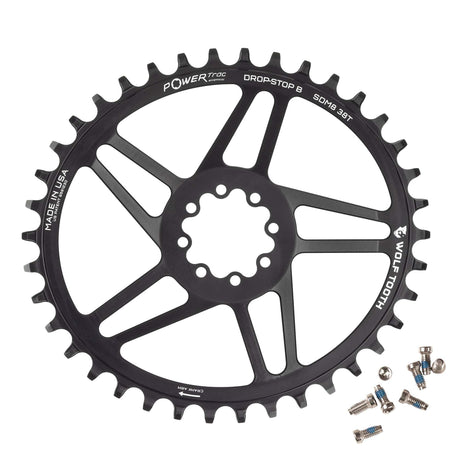 Wolf Tooth Oval Direct Mount Chainrings for SRAM 8 - Bolt Gravel / Road Cranks Drop - Stop B