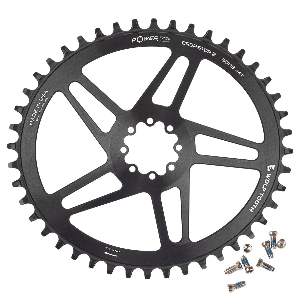 Wolf Tooth Oval Direct Mount Chainrings for SRAM 8 - Bolt Gravel / Road Cranks Drop - Stop B