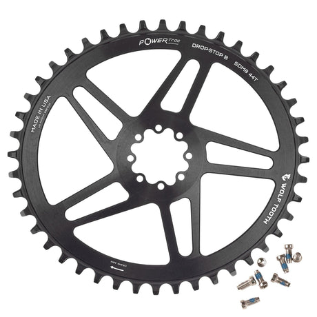 Wolf Tooth Oval Direct Mount Chainrings for SRAM 8 - Bolt Gravel / Road Cranks Drop - Stop B