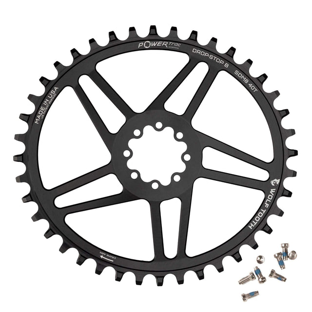 Wolf Tooth Oval Direct Mount Chainrings for SRAM 8 - Bolt Gravel / Road Cranks Drop - Stop B