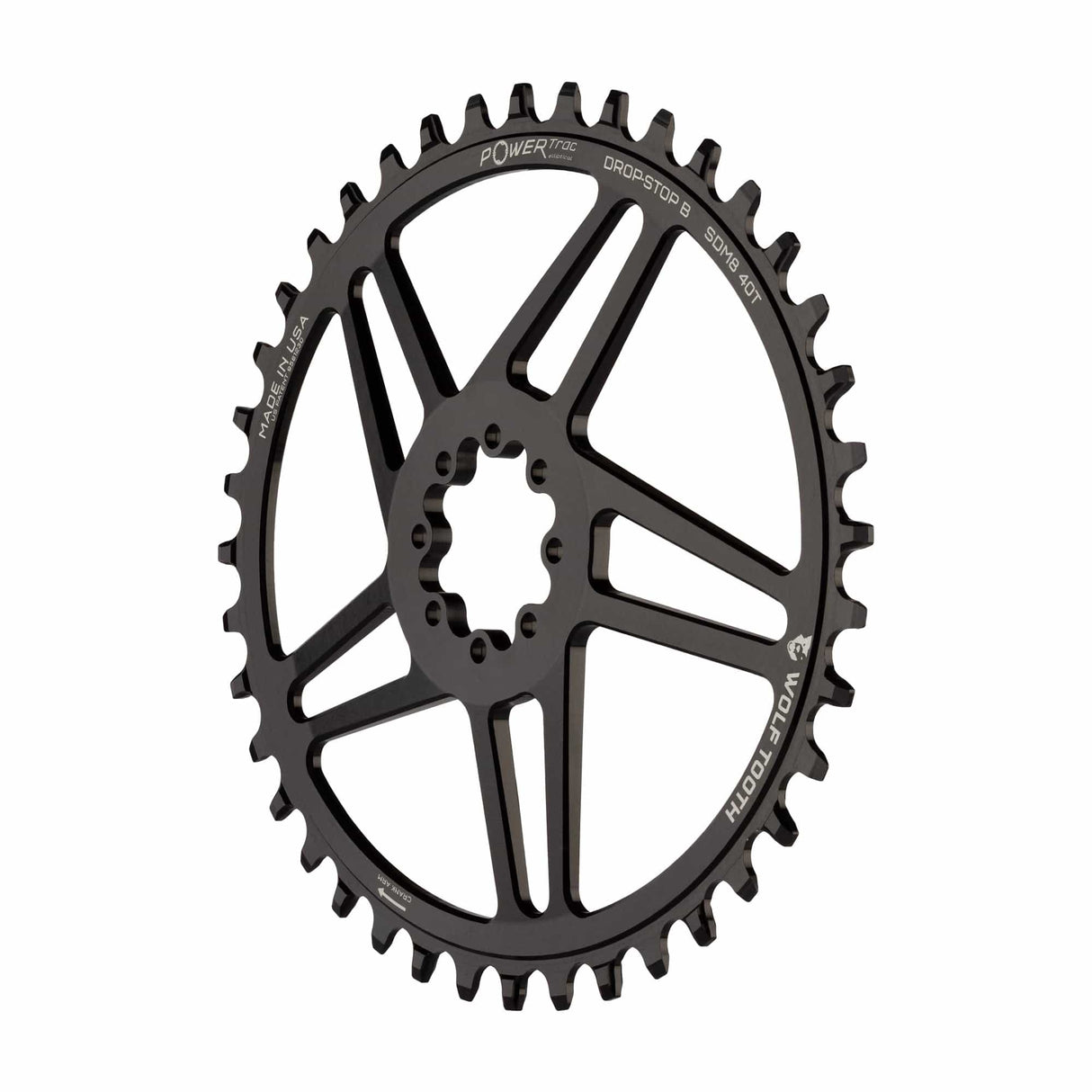 Wolf Tooth Oval Direct Mount Chainrings for SRAM 8 - Bolt Gravel / Road Cranks Drop - Stop B