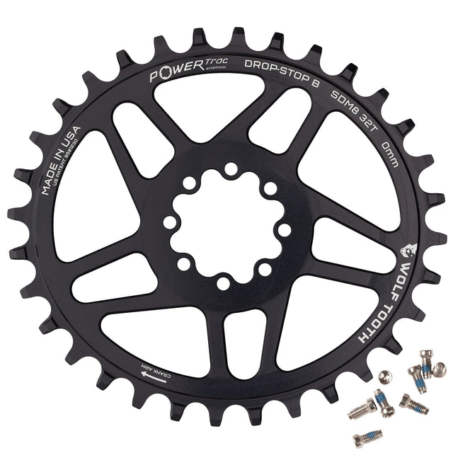 Wolf Tooth Oval Direct Mount Chainrings for SRAM 8 - Bolt Mountain Cranks Drop - Stop B
