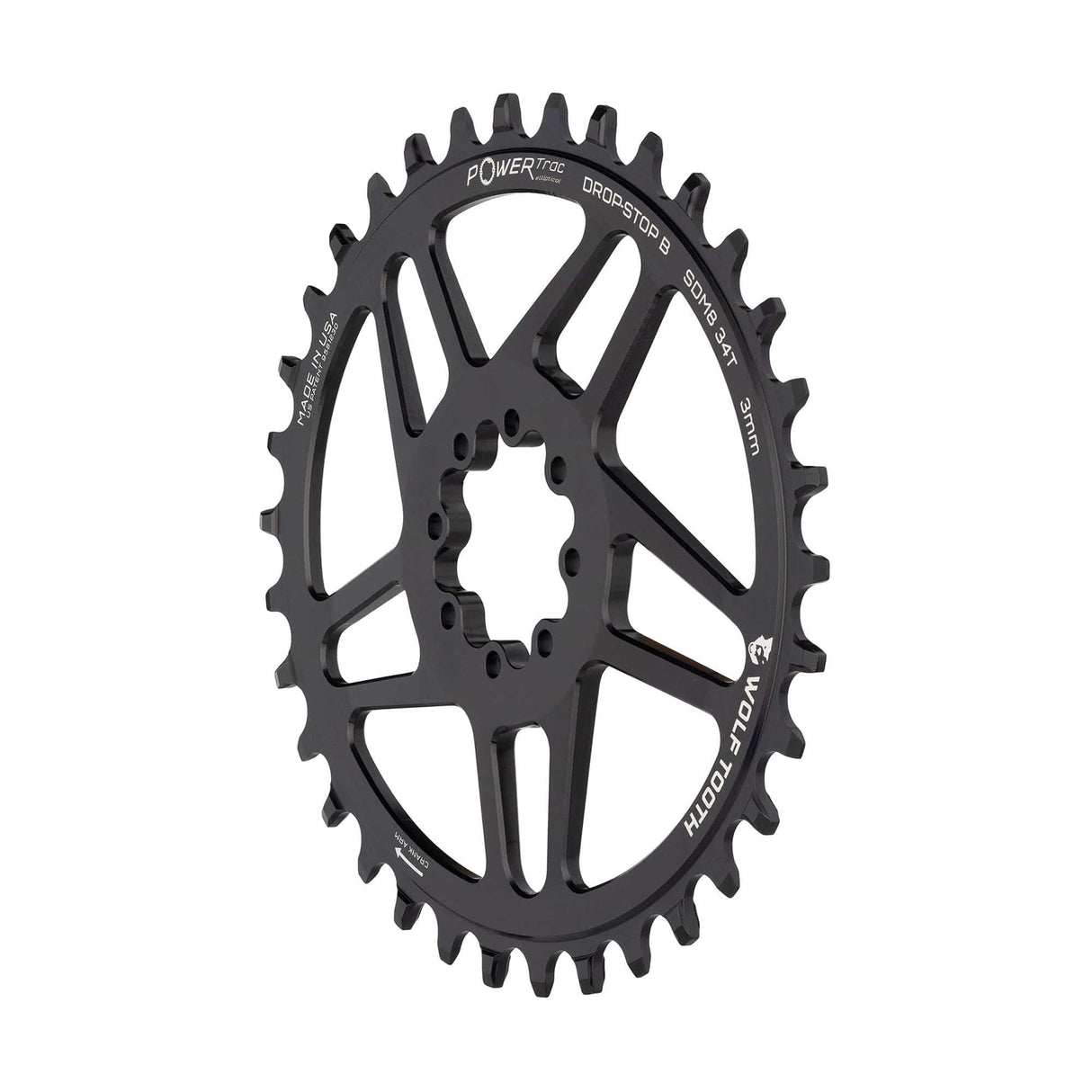 Wolf Tooth Oval Direct Mount Chainrings for SRAM 8 - Bolt Mountain Cranks Drop - Stop B