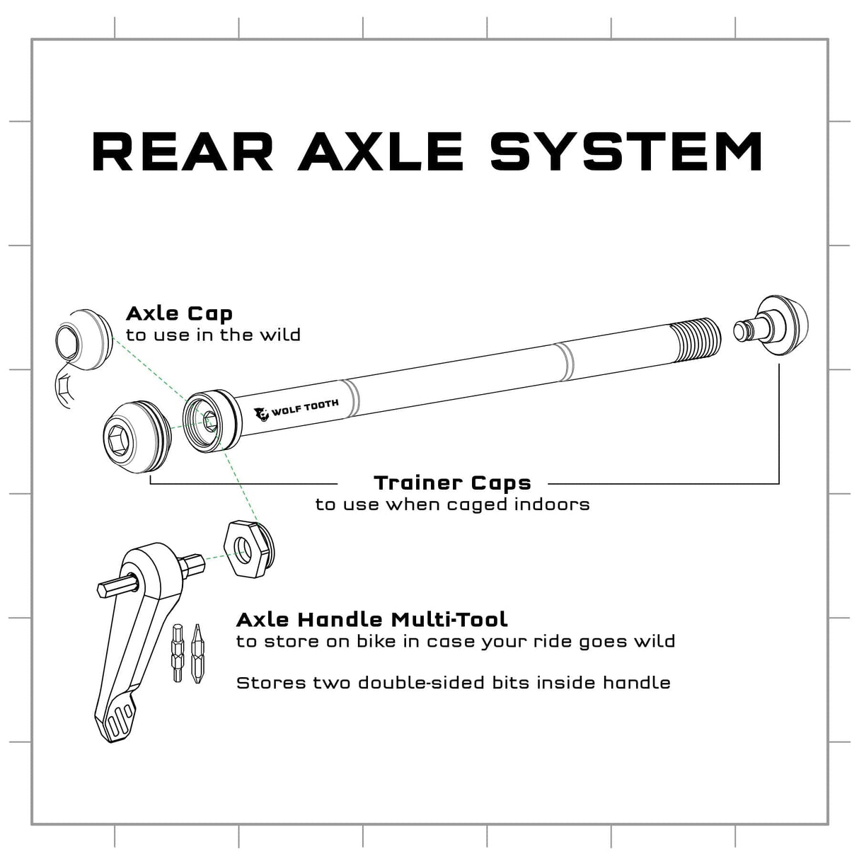 Wolf Tooth Rear Axle for X - 12 Aluminum
