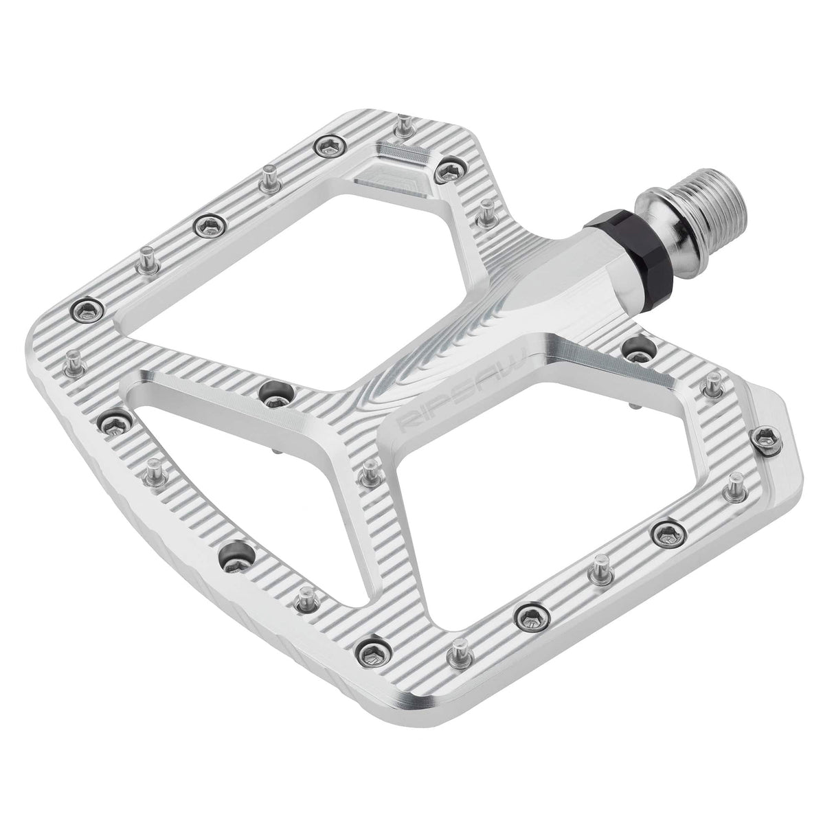 Wolf Tooth Ripsaw Aluminum Pedals Raw Silver