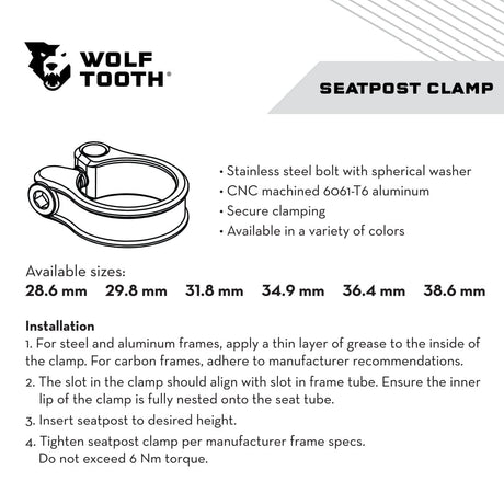 Wolf Tooth Seatpost Clamp 31.8