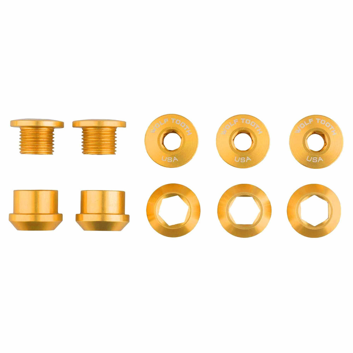 Wolf Tooth Set of 5 Chainring Bolts+Nuts for 1X Aluminum