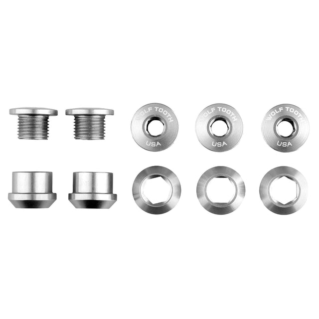 Wolf Tooth Set of 5 Chainring Bolts+Nuts for 1X Aluminum